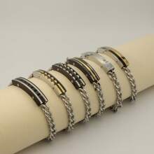 Pulsera Esclava para hombre de acero inoxidable - Plateado - Ver 2