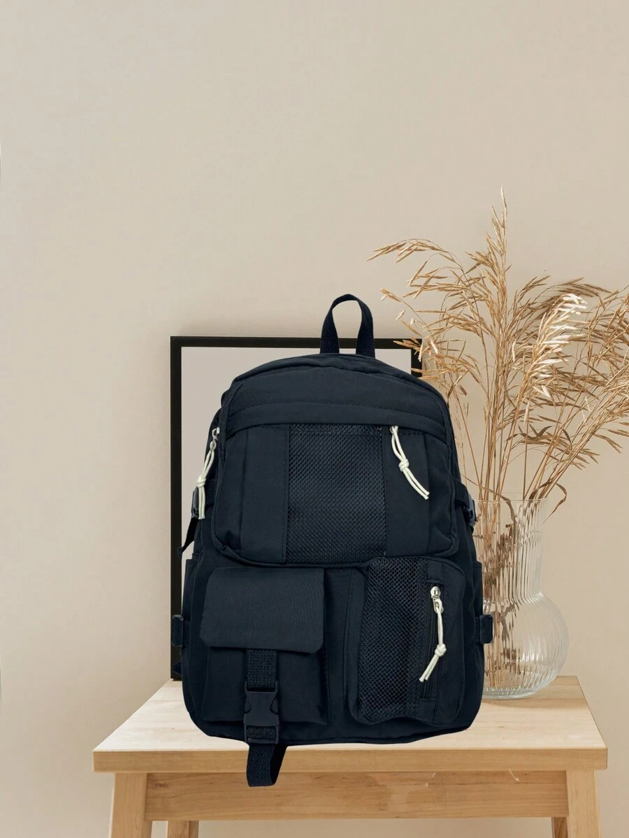 Women Fashion Backpacks - 黑色 - 查看 1