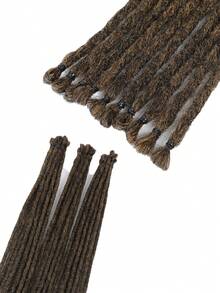 手工製作的24英寸kanekalon繩狀髮型加10股嬉皮拼接髮型,合成髮辮子髮型 勾編雷鬼髮型(24英寸(10股))-兩種顏色 - 拼色 - 查看 6