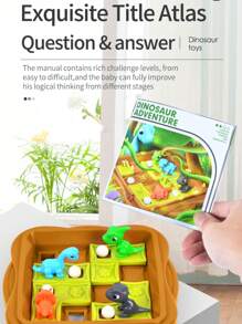 1款兒童親子恐龍冒險迷宮益智桌遊玩具,聖誕禮物 - 杏色 - 查看 7