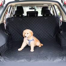 Large Multifunctional Universal All Seasons Car Pet Seat Cover For Dogs And Cats, Waterproof Oxford Fabric Portable Foldable Rear Seat Cushion For Cars/Suvs/ - Black - View 2