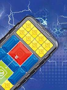 1 件磁性滑動拼圖遊戲、華容道挑戰滑動拼圖、腦筋急轉彎益智遊戲 - 黑色 - 查看 3