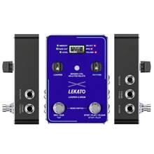 LEKATO 2 IN 1 Drum Looper Pedal, Stereo Guitar Loop Pedal Drum Machine with App, 40 Slots 160 Mins, 100 Drum Grooves, Loop Pedal Supports External Footswitches Software Editing for Guitar Bass - Blue - View 2