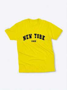 Men T-Shirts - 黃色 - 查看 1