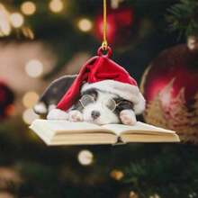 1 件 2d 亞克力裝飾吊墜,採用黑貓和狗設計,適用於汽車配件、後視鏡裝飾、背包裝飾品、鑰匙扣和聖誕樹裝飾 - 黑色 - 查看 1