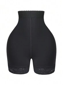 High Waist Shapewear Tummy Control Panties - Black - View 4