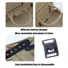 1入組汽車後座餐盤和飲料架 - 米色 - 查看 5