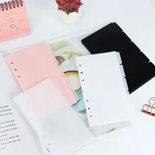 5pcs/pack A6 Binder Devider Bag PP Separator Pages Budget Book Accessory Loose Leaf Ring Saving Pocket Banknotes Holder Organizer - Multicolor - View 4