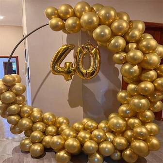 100 Uds., globo metálico cromado de 5 pulgadas para fiesta de cumpleaños, globos de decoración de aniversario de boda