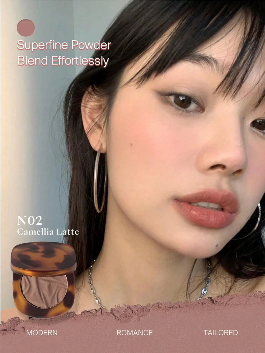 JOOCYEE 哑光腮红 N02 山茶花拿铁，显色度高，不褪色，持久不脱妆，打造健康光泽，易于涂抹 - N02山茶拿鐵 - 查看 1