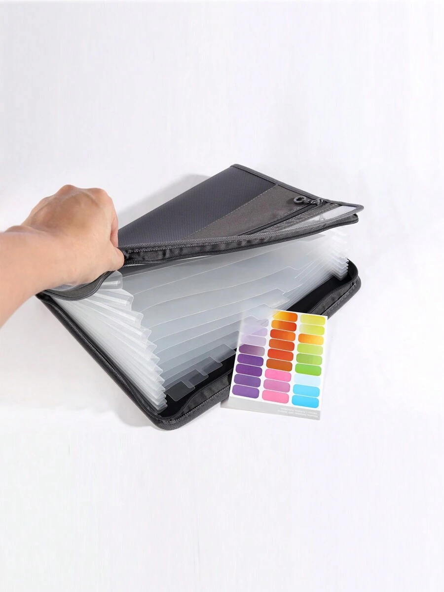 1pc High-Capacity A4 Size Zipper Accordion Folder, Multiple Layer ...
