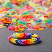 Rubber Bands Bracelet Kit, Loom Bracelet Making Kit For Kids, Rubber Bands Refill Loom Set, Loom Bands Kit,Friendship Bracelet Girls Creativity Birthday Gift Kits Random Accessory Color - Bead Kit - View 6