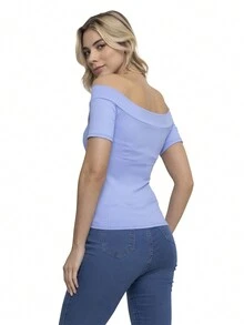 Women T-Shirts - Màu xanh nhạt - Xem 3