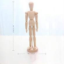 12inch/32cm Wooden Mannequin Figure, Flexible And Movable Joints, For Drawing The Human Body, Posing Doll Model - one-size - View 1