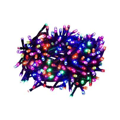 Serie de Luces LED Navideña 100 focos Led Luz Multicolor 8 Funciones 7 Metros Cable Verde