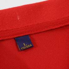 Men's 185g Combed Ice Ions Color Block Turn-Down Collar Polo Shirt Gym Clothes Men - Red - View 5