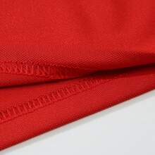 Men's 185g Combed Ice Ions Color Block Turn-Down Collar Polo Shirt Gym Clothes Men - Red - View 11