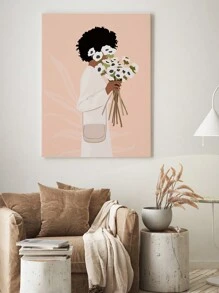 簡潔、清新、現代、抽象女性海報藝術畫,適用於無框牆壁裝飾 - 彩色 - 查看 8