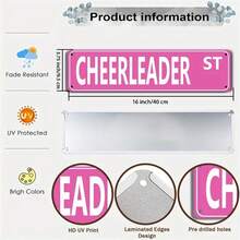 1入組啦啦隊手勢金屬鐵咭牌,房間裝飾,啦啦舞舞者有趣的街道錫牌16 X 4 英寸壁藝裝飾鐵製海報,適用於家庭、農舍、酒吧、咖啡館、車庫室內和室外禮物 - 西瓜粉 - 查看 2