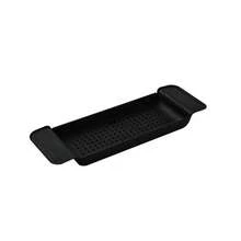 1pc Black Bathtub Tray, Expandable Plastic Bath Caddy With Drainage Holes For Shower Essentials - Black - View 4