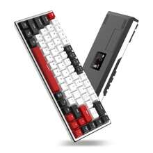 MageGee MK-Sky 65% Layout Hot Swappable Mechanical Keyboard Wired Gaming Keyboard Hot Swappable 68 Keys LED Backlight Mini Compact Keyboards for Laptop Windows PC Gamer Black White-Blue Switch - Black - View 3