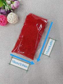 Diy服飾配件,裝飾彈性紅色蕾絲提花邊,寬15cm,長3m