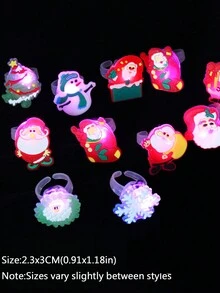 Đèn LED Giáng sinh Halloween Nhẫn Creative Phát sáng Nhẫn Quả bí ngô Con ma Sọ Nhẫn Đối với Quà tặng trẻ em Dễ thương Sáng Ngón tay Nhẫn Cung cấp cho buổi tiệc - Phong cách ngẫu nhiên Giáng sinh - Xem 6