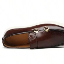 2025 Spring New Casual Leather Shoes Men, Fashion British Style Men's Breathable Flat Shoes For Summer - Brown - View 7