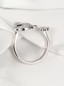 1pc Chinese Style Panda Design Ring, Perfect For Ladies' Dating - Silver - View 2