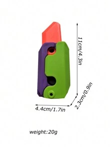 1入組3d重力胡蘿蔔和蝴蝶刀壓力減輕玩具有趣重力刀 - 彩色 - 查看 3