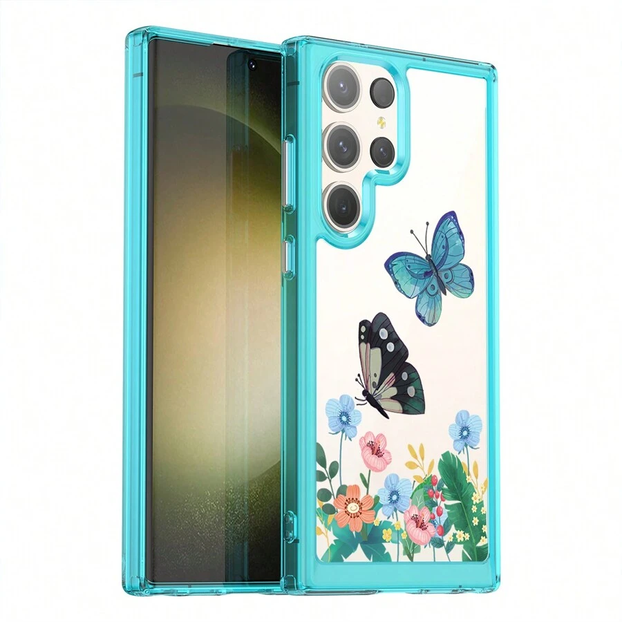 閃耀繽紛奢華時尚手機殼,適用於samsung Galaxy S23 Ultra/s23+/s23fe/s23/s22 Ultra/s22+/s22/note10+/note 20 Ultra/note 20/m54 5g/m34 5g/m23/m14/m13 5g/f54 5g/f34/f23/f14/a73/a54 5g/a53/a34 5g/a33/a25/a24/a23/a14/a13/a04s手機殼 - 透藍 - 查看 1