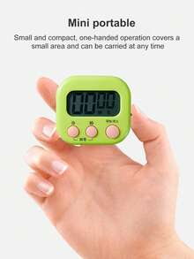 1 件電子秒錶和多功能廚房定時器,可向上/向下計數,用於學生模擬考試,電子數字時鐘(不含電池) - 綠色 - 查看 6