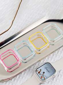 1 个红色夜光表壳适用于 Apple Watch 38 毫米 40 毫米 41 毫米 42 毫米 44 毫米 45 毫米超薄保险杠保护套硬质 PC 保险杠表壳框架适用于 Apple Watch Series 8 7 6 5 4 3 SE