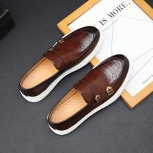 2025 Spring New Casual Leather Shoes Men, Fashion British Style Men's Breathable Flat Shoes For Summer - Brown - View 3
