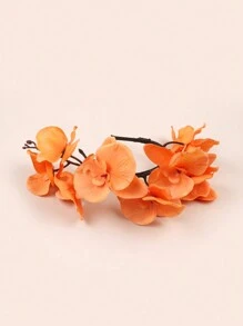 2pcs Glove Hair Accessory Set Gothic Garland Headband Cosplay Dance Party Wedding Headwear Costume Accessories - Orange - View 5