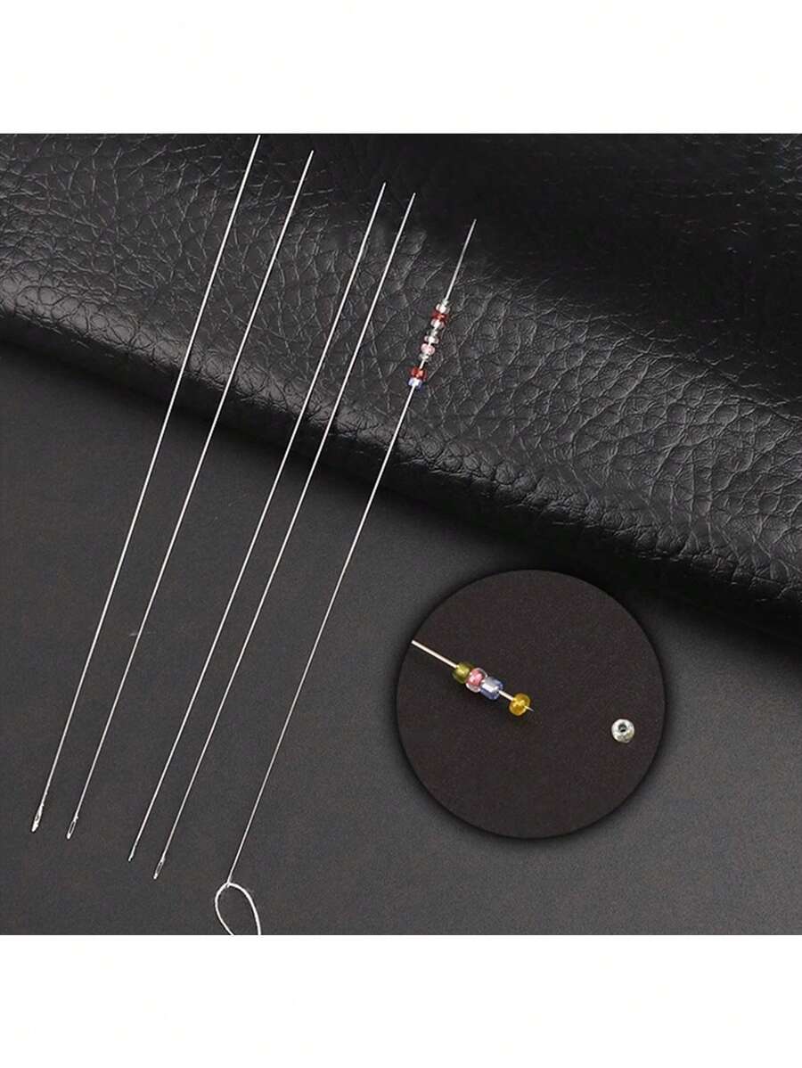 3pcs 4cm/3pcs 8cm Handmade Very Fine Beading Needles Beading, Fishing Line, Steel Wire Threader, Beading Awl Tool, Infusion Needle, Rice Needle