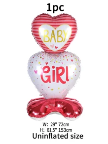 1 Pieza Base En Forma De Corazón Para Bebé Niña - Rosa - Ver 3