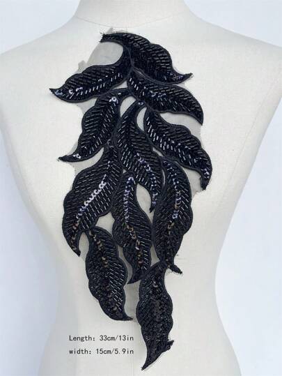 1入多色珠片裝飾刺繡花邊,可diy女裝、兒童頭巾或帽子