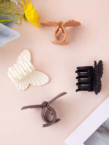 4入組多色蝴蝶形髮夾 - 彩色 - 查看 2