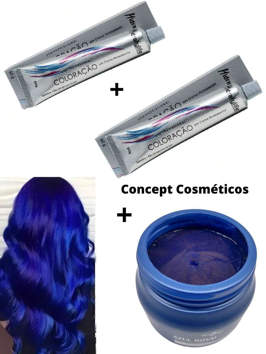 Hair Coloring - Màu xanh lam - Xem 1