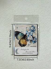 1pack/30sheets Butterfly, Moon, Flowers Themed Waterproof Scrapbook Stickers For Journaling, Diy Crafts Back To School