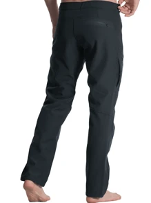 YOMEGO Pantalon coupe-vent et chaud en softshell avec doublure thermique pour l'extérieur, résistant à l'eau 5000 mm, unisexe, avec ceinture intégrée. Convient aux sports de plein air tels que la randonnée, le camping, le trekking, le cyclisme et les voyages en hiver, au printemps et en automne.