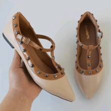 Women Flats - Beige - View 3