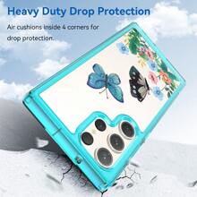 閃耀繽紛奢華時尚手機殼,適用於samsung Galaxy S23 Ultra/s23+/s23fe/s23/s22 Ultra/s22+/s22/note10+/note 20 Ultra/note 20/m54 5g/m34 5g/m23/m14/m13 5g/f54 5g/f34/f23/f14/a73/a54 5g/a53/a34 5g/a33/a25/a24/a23/a14/a13/a04s手機殼 - 透藍 - 查看 3