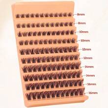 Lông mi giả Lông mi dài thêm Lông mi riêng biệt Lông mi dày Lông mi mắt mèo nhọn - màu đen - Xem 2