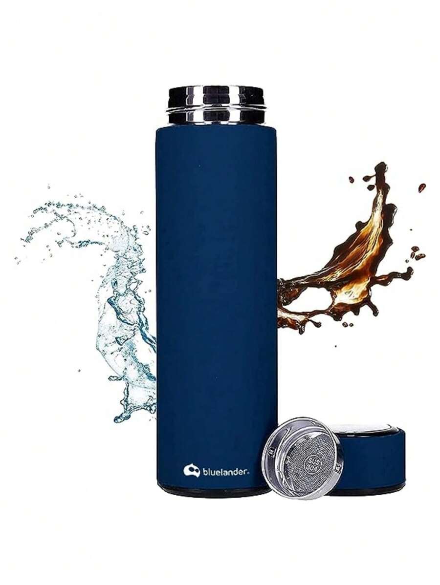 Termo de Acero Inoxidable Bluelander 500 ml ¡Mejora tu Estilo con excelente Funcionalidad! - Azul - Ver 1