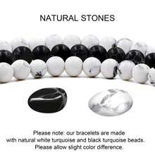 1對男女情侶黑白石榴石拼圖心形手鐲,不鏽鋼他她配對手環,刻有'他的公主'和'她的王子'的浪漫手鐲,適用於男女朋友 - 他的公主和她的王子 - 查看 10