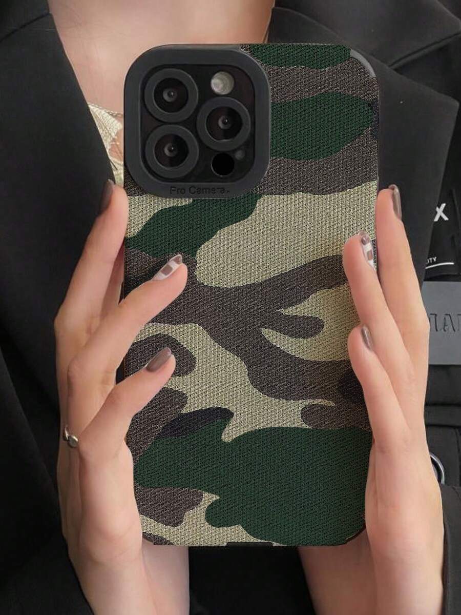 1 Pieza Funda De Teléfono Con Estampado De Camuflaje - Multicolor - Ver 1