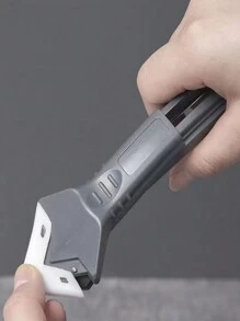 Espátula De Paleta De Silicona Multifuncional, Para Azulejos, Herramienta De Eliminación De Lechada De Varios Ángulos, 1 Ud. - Negro - Ver 6