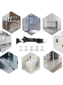 Espátula De Paleta De Silicona Multifuncional, Para Azulejos, Herramienta De Eliminación De Lechada De Varios Ángulos, 1 Ud. - Negro - Ver 4